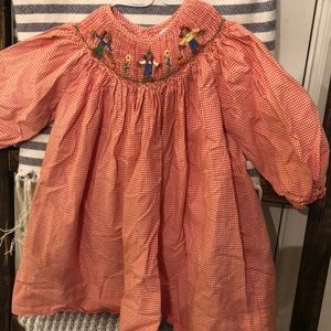 Scarecrow fall smocked dress